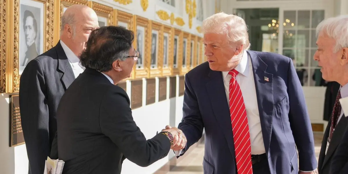 Las primeras fotos del encuentro entre Gustavo Petro y Donald Trump en ...