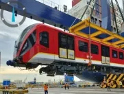 Otro tren del metro de bogotá llegó a Colombia.