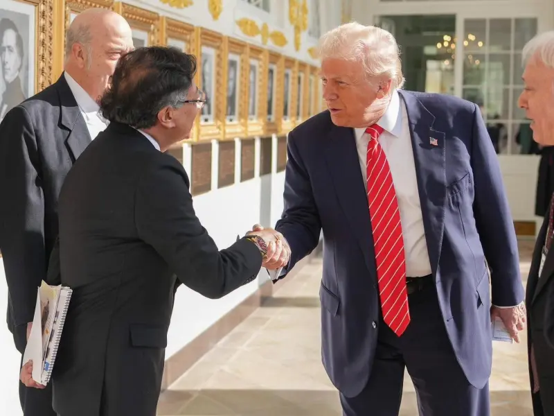Las primeras fotos del encuentro entre Gustavo Petro y Donald Trump en ...