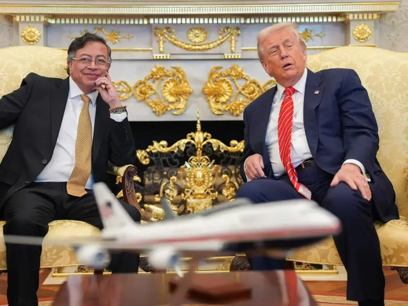 Las primeras fotos del encuentro entre Gustavo Petro y Donald Trump en ...