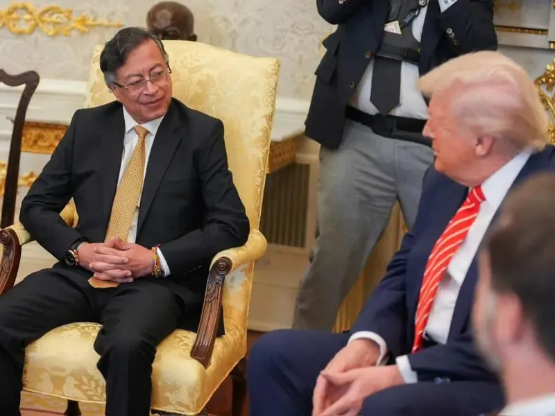 Las primeras fotos del encuentro entre Gustavo Petro y Donald Trump en ...