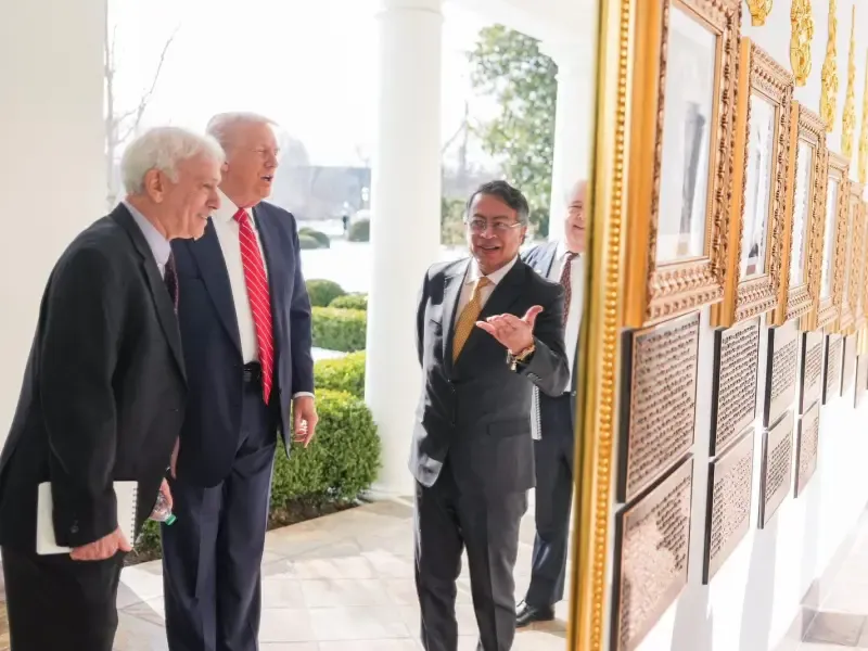 Las primeras fotos del encuentro entre Gustavo Petro y Donald Trump en ...
