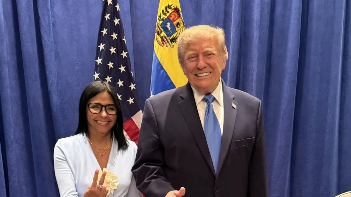 Donald Trump y Delcy Rodríguez sostienen reunión histórica en Nueva York