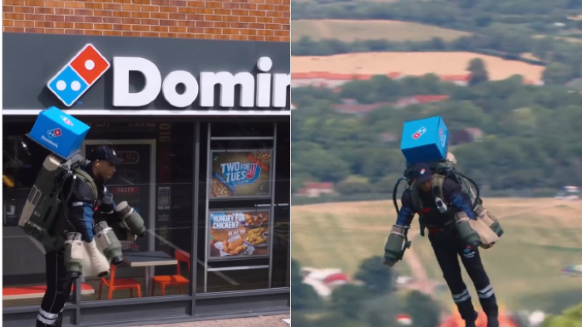 Domino's presentó un nuevo sistema de entrega de pizzas que usa ...
