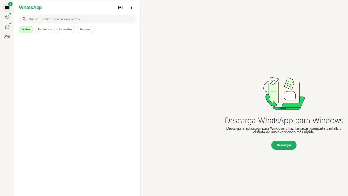 Reportan caída masiva de WhatsApp Web: esto es lo que está pasando. 

La versión web de la app está presentando errores al momento de cargar chats, estados y demás funciones.

Detalles. ⬇