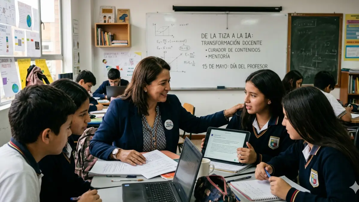 Día del Profesor: de la tiza a la IA, la transformación del maestro que sobrevive a revoluciones tecnológicas

Expertos plantean que el docente debe dejar de transmitir información y convertirse en curador de contenidos.

Detalles ⬇️