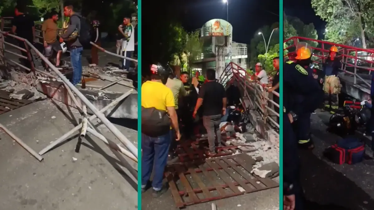 Colapsa un puente peatonal en Girón y provoca la muerte de una persona. Dos más resultaron heridas