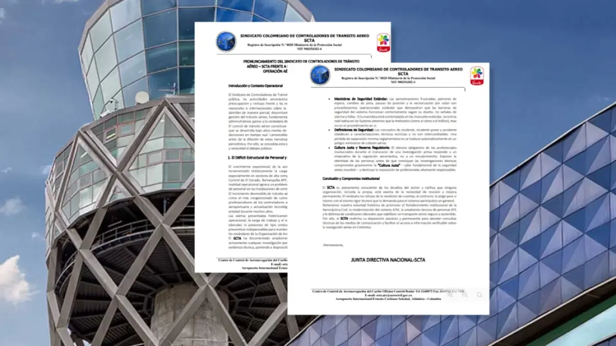 Sindicato anuncia acciones legales por filtración de información sensible de controladores aéreos de El Dorado