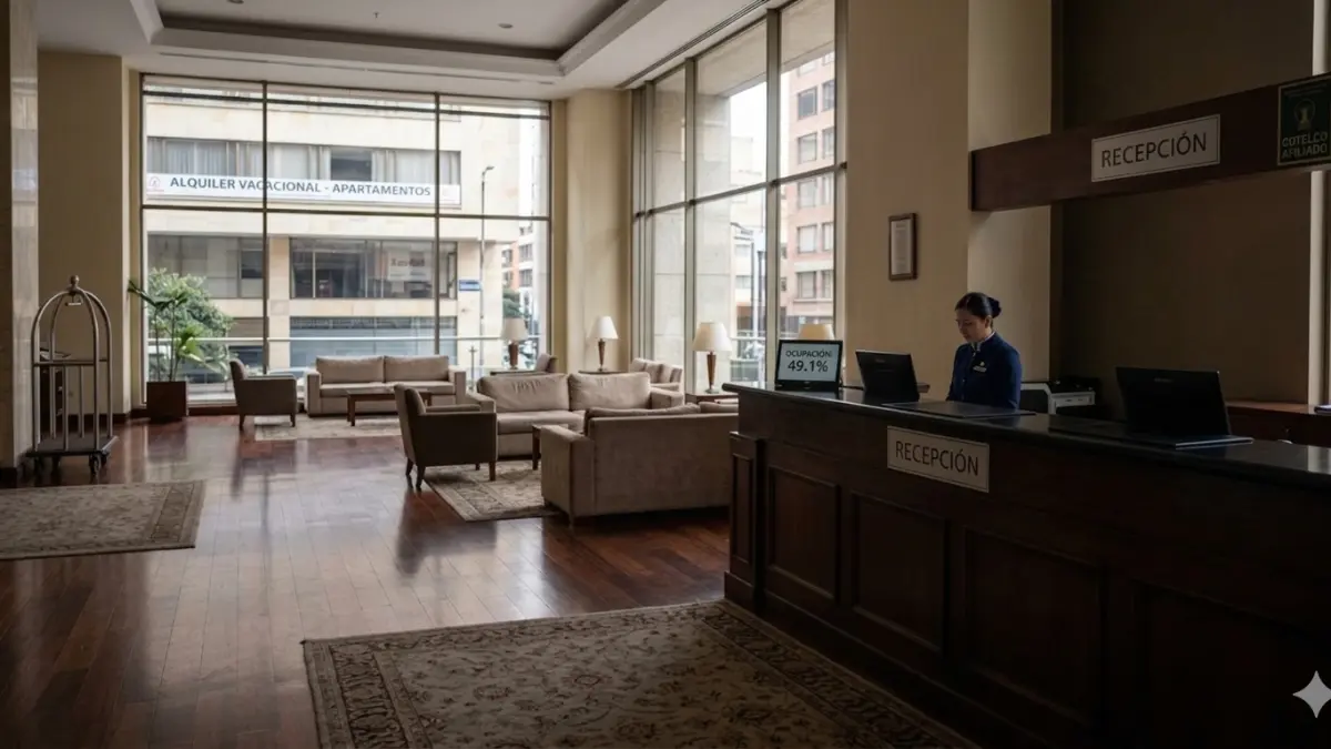 Cover image for Ocupación hotelera cayó a 49,1% en el primer trimestre de 2026, su tercer descenso trimestral seguido