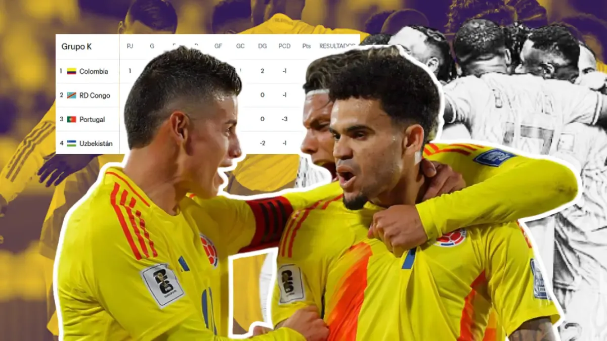 Qué pasa si la Selección Colombia gana, empata o pierde contra RD del Congo: así cambia la tabla del Mundial 2026