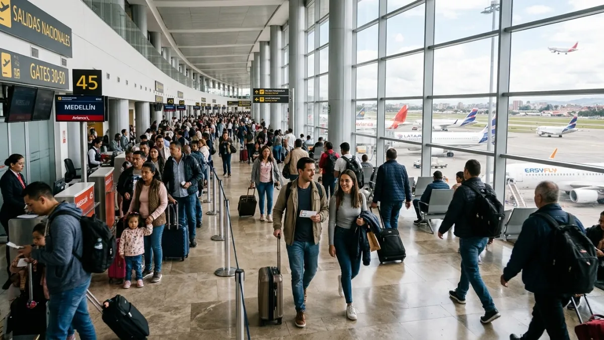 Pese a los costos, los colombianos siguen volando; ya van 44,1 millones de pasajeros en nueve meses