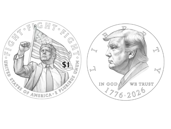 Diseño preliminar de una moneda conmemorativa de un dólar que celebrará el 250º aniversario de la inepenencia de EE: UU.