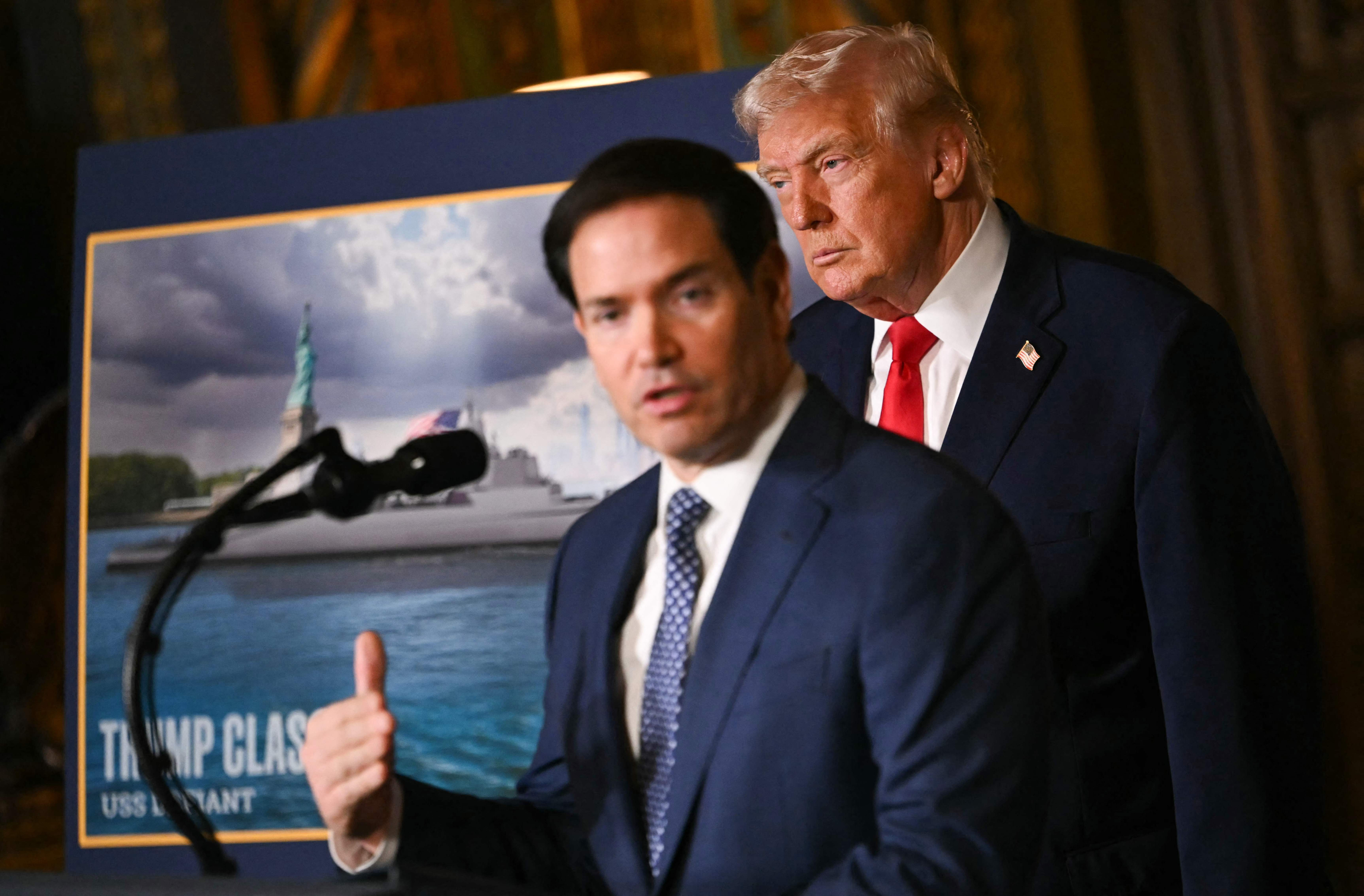 Marco Rubio y Donald Trump.