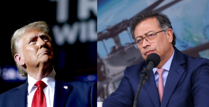 Donald Trump y Gustavo Petro.