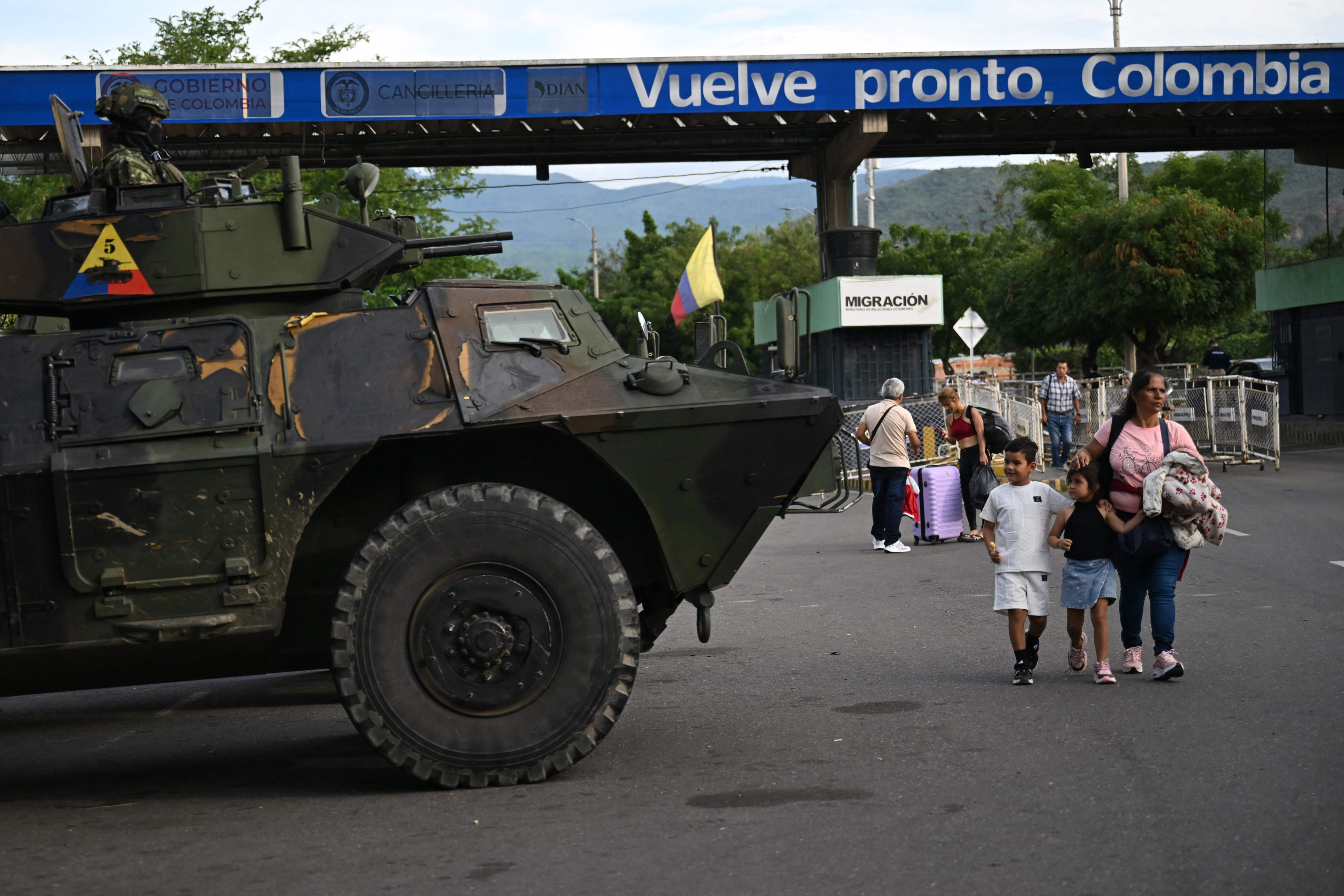 La frontera entre Colombia y Venezuela está militarizada.