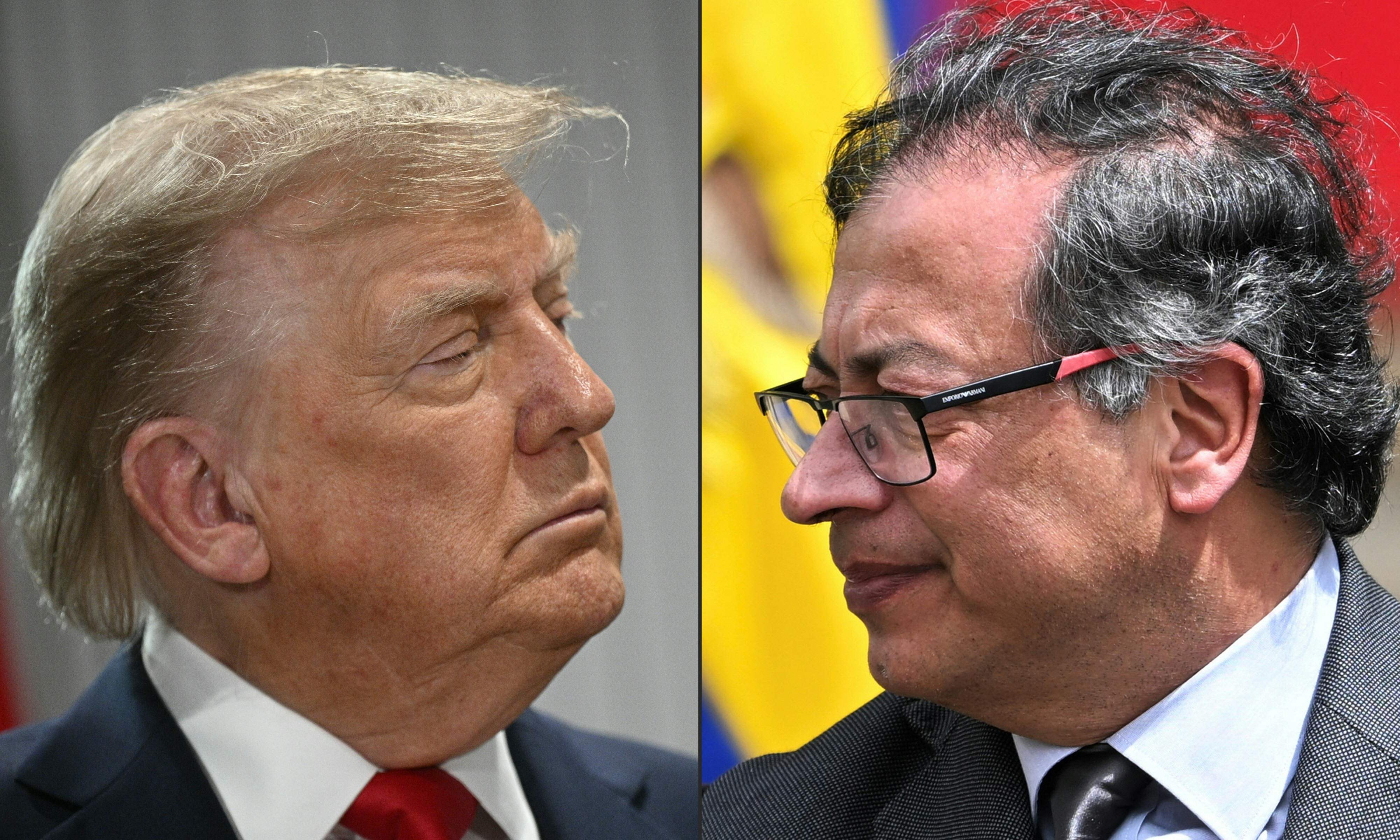 Los presidentes de EE. UU. y Colombia, Donald Trump y Gustavo Petro.