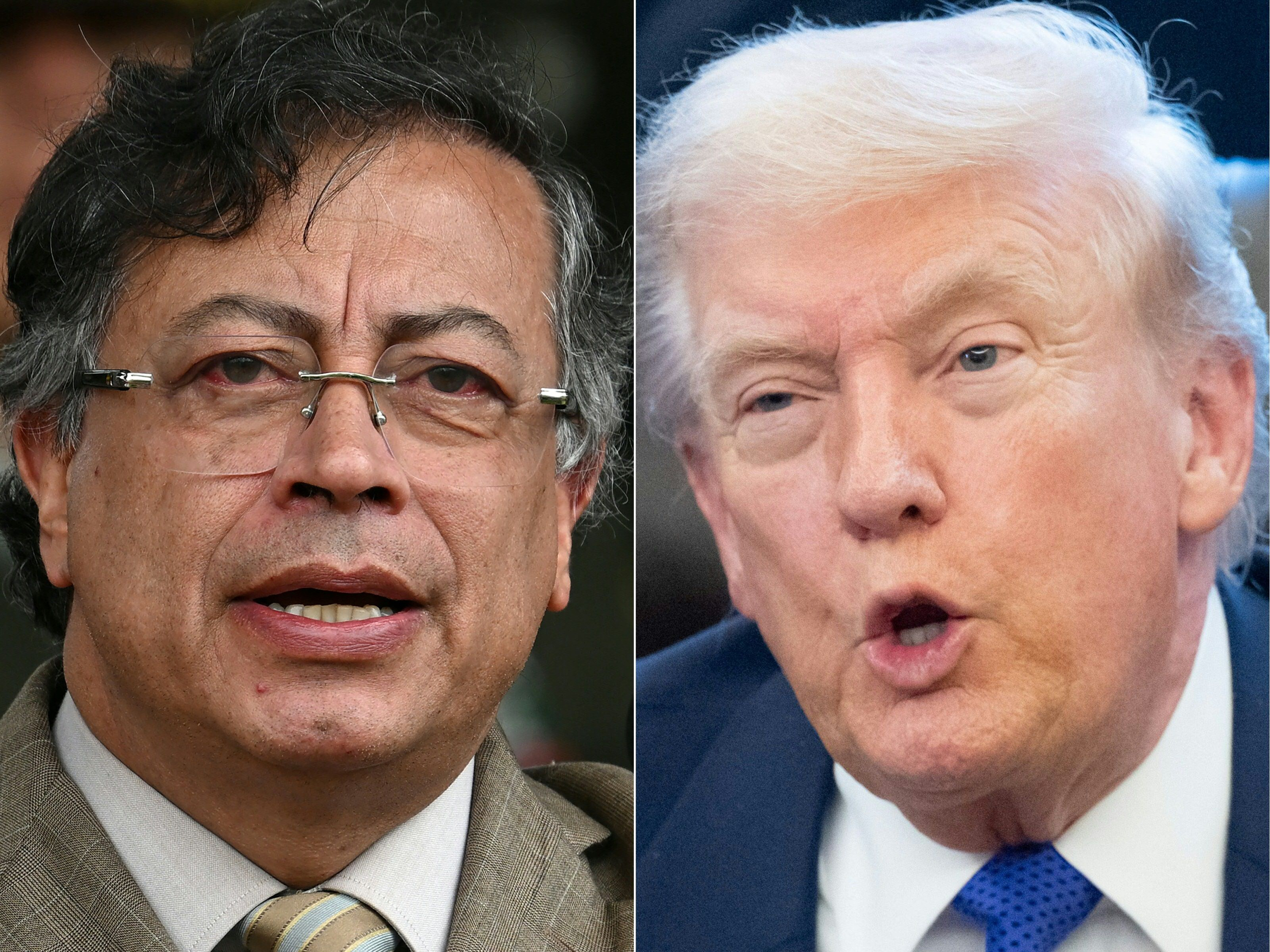 Gustavo Petro y Donald Trump, presidentes de Colombia y EE. UU.